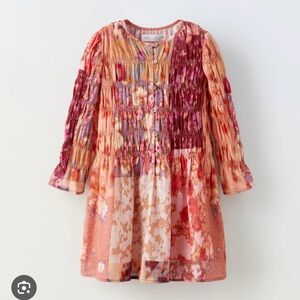 Zara Kids Floral Dress - Pink and Red